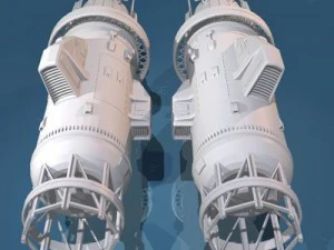 spaceship engines 2 3D Model