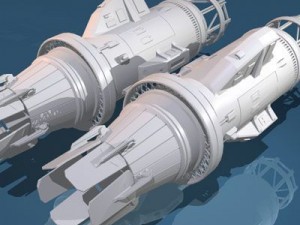 spaceship engines 2 3Dモデル