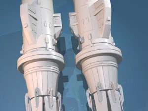 spaceship engines 2 3D Model