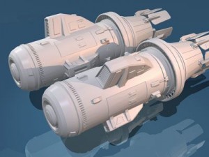 spaceship engines 2 3Dモデル