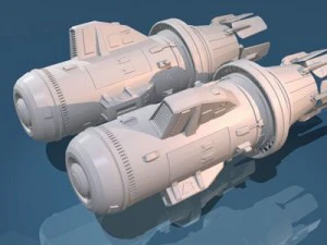 spaceship engines 2 3D Model