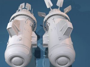spaceship engines 2 3Dモデル