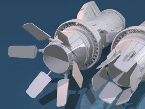 spaceship engines 2 3Dモデル