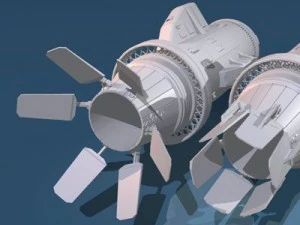 spaceship engines 2 3D Model