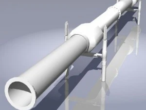 軽油熱パイプライン 3Dモデル