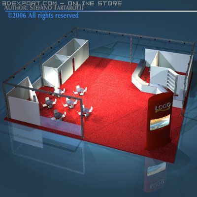 fair stand 3D Model .c4d .max .obj .3ds .fbx .stl .blend