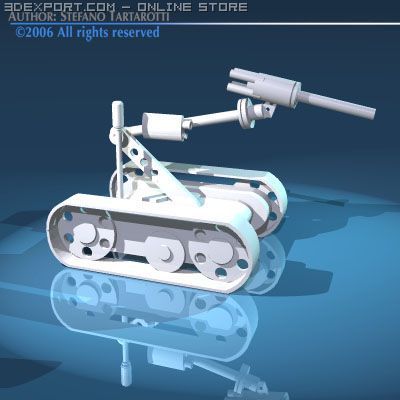 robot bomb Modelo 3D .c4d .max .obj .3ds .fbx .stl .blend 