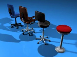 office chairs collection 3D Model