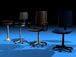 office chairs collection 3D Model