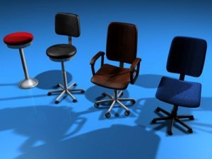 office chairs collection Model 3D