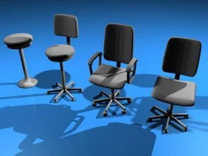 office chairs collection 3D Model