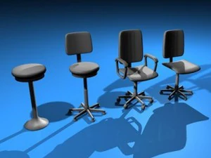 office chairs collection 3D Model