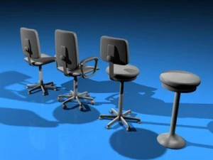 office chairs collection 3D Model
