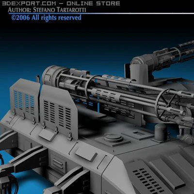 guntank 3D Model .c4d .max .obj .3ds .fbx .stl .blend 