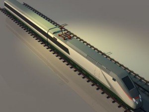 etr500 high speed train 3D Модель