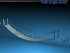 ロープ橋 3Dモデル