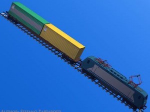 european cargo train 3D मॉडल