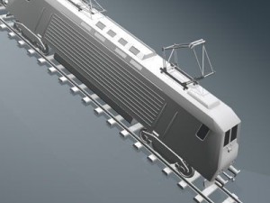 european cargo train 3D Model