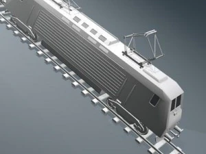 european cargo train 3D Model