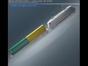 european cargo train 3D Model