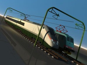 trains set Modelo 3D