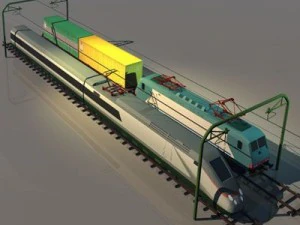 Z&uuml;ge eingestellt 3D Modell