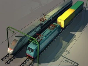 Z&uuml;ge eingestellt 3D Modell