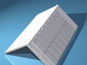 roof with solar panels Modello 3D