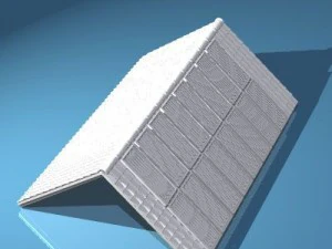 roof with solar panels 3D Model