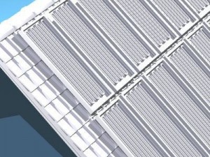 roof with solar panels Modello 3D