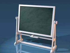 old school blackboard Model 3D