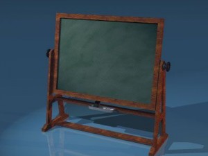 old school blackboard Model 3D