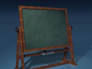 old school blackboard Model 3D