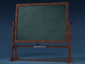 old school blackboard Model 3D
