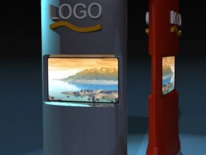 promo screens tower Modello 3D
