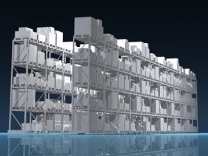 depot shelves Model 3D