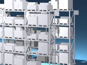depot shelves Model 3D