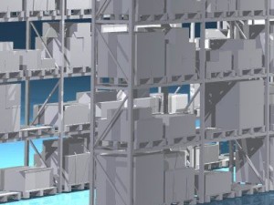 depot shelves Model 3D