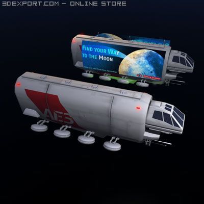 sci fi truck 3D Model .c4d .max .obj .3ds .fbx .stl .blend 