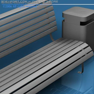 colecci&oacute;n de bancos de parque Modelo 3D .c4d .max .obj .3ds .fbx .stl .blend 