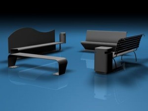 park benches collection Modèle 3D