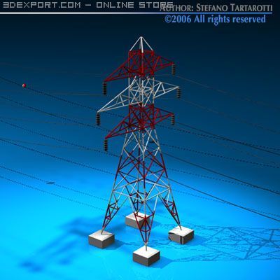 power tower Modèle 3D .c4d .max .obj .3ds .fbx .stl .blend 