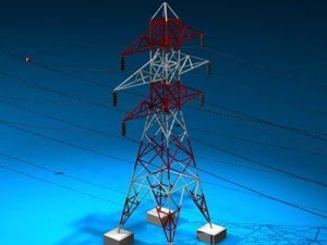 menara listrik Model 3D