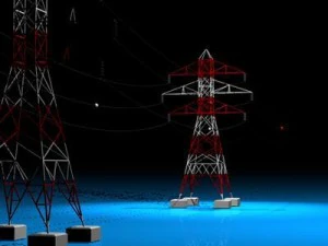 menara listrik Model 3D