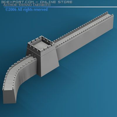greatwall 3D मॉडल .c4d .max .obj .3ds .fbx .stl .blend 