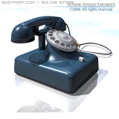 oldphone 3D Модель .c4d .max .obj .3ds .fbx .stl .blend 