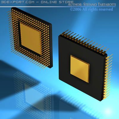 computer chip 3D मॉडल .c4d .max .obj .3ds .fbx .stl .blend 