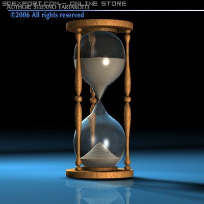 sand glass Model 3D .c4d .max .obj .3ds .fbx .stl .blend 
