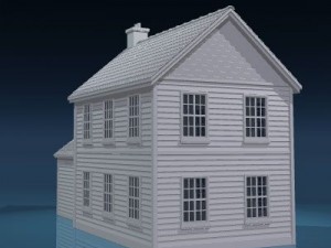 house with rooftiles 3D Model