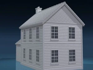 house with rooftiles 3D Model